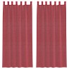 Voilages à œillets 2 pcs rouge bordeaux 140 x 225 cm 614254614254