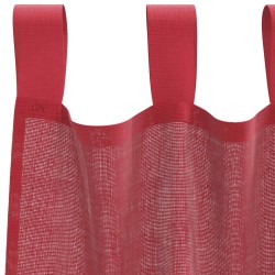 Voilages à œillets 2 pcs rouge bordeaux 140 x 225 cm 614254614254