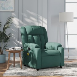 Fauteuil inclinable de massage vert foncé tissu 614257614257