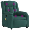 Fauteuil inclinable de massage vert foncé tissu 614257614257