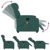 Fauteuil inclinable de massage vert foncé tissu 614257614257