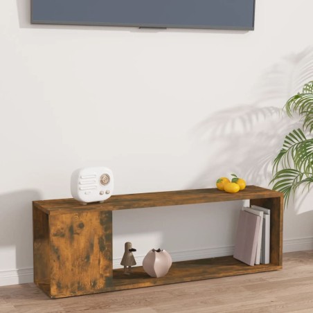 Meuble TV Chêne fumé 100x24x32 cm Bois d'ingénierie 614258614258