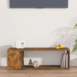 Meuble TV Chêne fumé 100x24x32 cm Bois d'ingénierie 614258614258