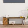 Meuble TV Chêne fumé 100x24x32 cm Bois d'ingénierie 614258614258
