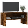 Meuble TV chêne fumé 80x40x40 cm bois d'ingénierie 614260614260