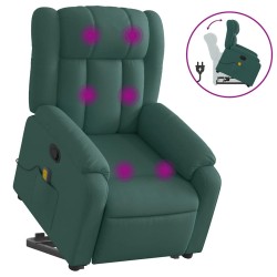 Fauteuil inclinable de massage Vert foncé Tissu 614261614261