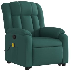 Fauteuil inclinable de massage Vert foncé Tissu 614261614261