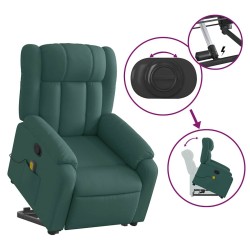 Fauteuil inclinable de massage Vert foncé Tissu 614261614261