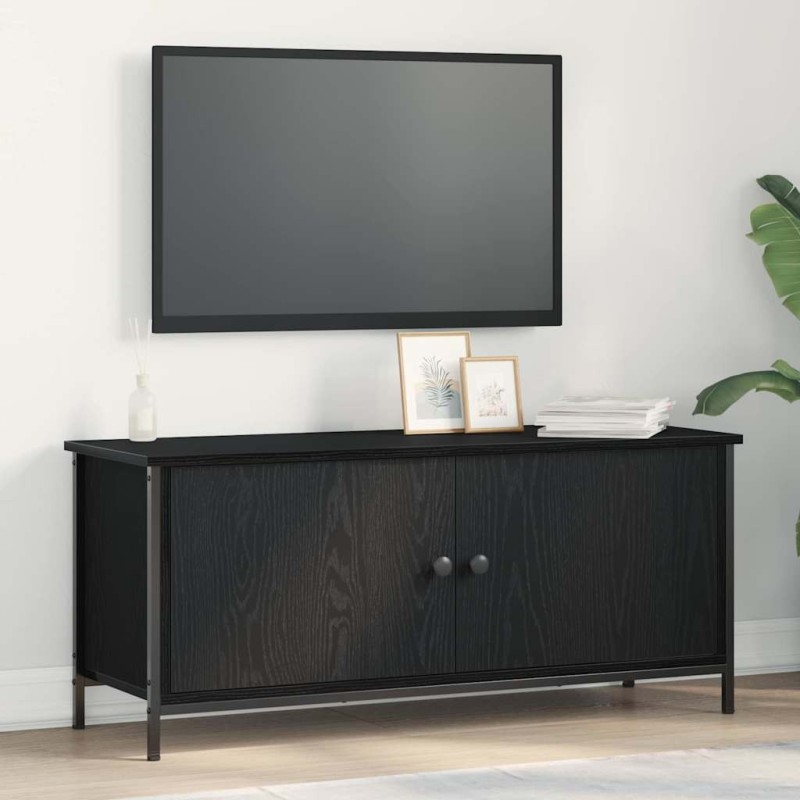Meuble TV Chêne noir 100 x 35 x 45 cm Bois d'ingénierie 614262614262
