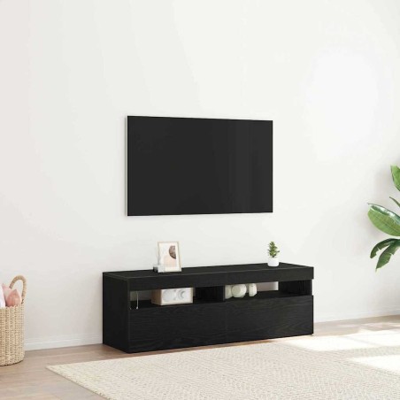 Meuble TV Chêne noir 120 x 35 x 40 cm Bois d'ingénierie 614263614263