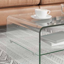 Table basse Clair 50x45x33 cm Verre trempé  614264614264