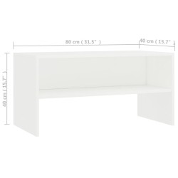Meuble TV Blanc 80x40x40 cm Bois d’ingénierie 614272614272