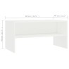 Meuble TV Blanc 80x40x40 cm Bois d’ingénierie 614272614272