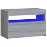 Table de chevet avec lumières LED Sonoma gris 60x35x40 cm 614273614273