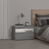 Table de chevet avec lumières LED Sonoma gris 60x35x40 cm 614273614273
