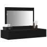Table de Toilette Noir 100 x 40 x 70 cm Bois d'ingénierie 614276614276