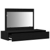 Table de Toilette Noir 100 x 40 x 70 cm Bois d'ingénierie 614276614276