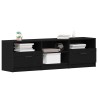 Meuble TV Chêne noir 150 x 33,5 x 45 cm Bois d'ingénierie 614278614278