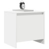 Table de chevet blanc 45x34x44,5 cm bois d’ingénierie 614279614279