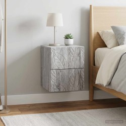Cabinet de chevet mural 2 pcs Sonoma gris 34,5 x 33 x 40 cm 614282614282