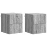 Cabinet de chevet mural 2 pcs Sonoma gris 34,5 x 33 x 40 cm 614282614282