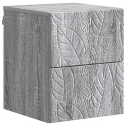 Cabinet de chevet mural 2 pcs Sonoma gris 34,5 x 33 x 40 cm 614282614282