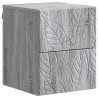 Cabinet de chevet mural 2 pcs Sonoma gris 34,5 x 33 x 40 cm 614282614282