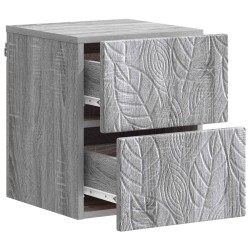 Cabinet de chevet mural 2 pcs Sonoma gris 34,5 x 33 x 40 cm 614282614282