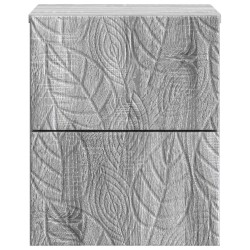 Cabinet de chevet mural 2 pcs Sonoma gris 34,5 x 33 x 40 cm 614282614282