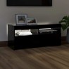 Meuble TV avec lumières LED noir 90x35x40 cm 614283614283