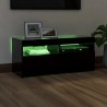 Meuble TV avec lumières LED noir 90x35x40 cm 614283614283