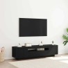 Meuble TV Noir 160 x 35 x 40 cm Bois d'ingénierie 614284614284