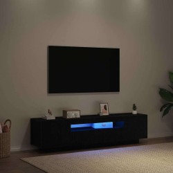 Meuble TV Noir 160 x 35 x 40 cm Bois d'ingénierie 614284614284