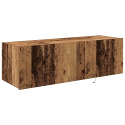 Meuble TV mural avec LED 2 pcs Bois ancien 100 x 35 x 31 cm 614285614285
