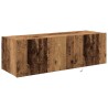 Meuble TV mural avec LED 2 pcs Bois ancien 100 x 35 x 31 cm 614285614285