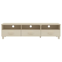 Meuble TV HAMAR Marron miel 158x40x40 cm Bois massif de pin 614286614286