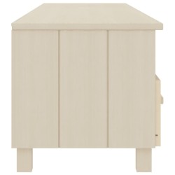 Meuble TV HAMAR Marron miel 158x40x40 cm Bois massif de pin 614286614286