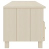 Meuble TV HAMAR Marron miel 158x40x40 cm Bois massif de pin 614286614286