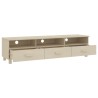 Meuble TV HAMAR Marron miel 158x40x40 cm Bois massif de pin 614286614286