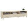 Meuble TV HAMAR Marron miel 158x40x40 cm Bois massif de pin 614286614286