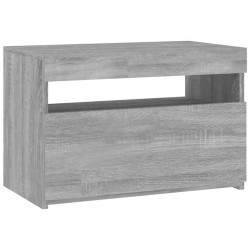 Meuble TV avec lumières LED Sonoma gris 60x35x40 cm 614287614287