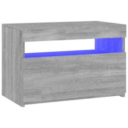 Meuble TV avec lumières LED Sonoma gris 60x35x40 cm 614287614287