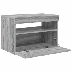 Meuble TV avec lumières LED Sonoma gris 60x35x40 cm 614287614287