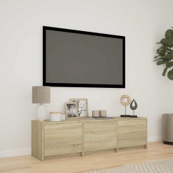 Meuble TV avec LED 140 x 34 x 40 cm Chêne Sonoma 614288614288