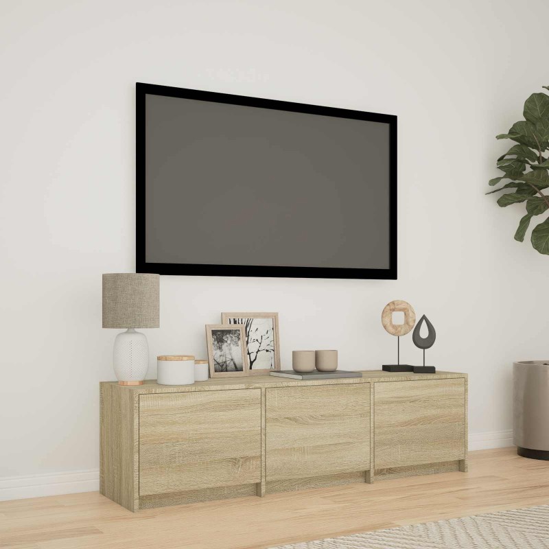 Meuble TV avec LED 140 x 34 x 40 cm Chêne Sonoma 614288614288