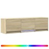 Meuble TV avec LED 140 x 34 x 40 cm Chêne Sonoma 614288614288
