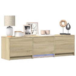 Meuble TV avec LED 140 x 34 x 40 cm Chêne Sonoma 614288614288