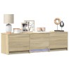 Meuble TV avec LED 140 x 34 x 40 cm Chêne Sonoma 614288614288