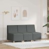 Unité de Sofa Modulaire Sans Accoudoirs 3 pcs Gris foncé 614289614289