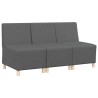 Unité de Sofa Modulaire Sans Accoudoirs 3 pcs Gris foncé 614289614289